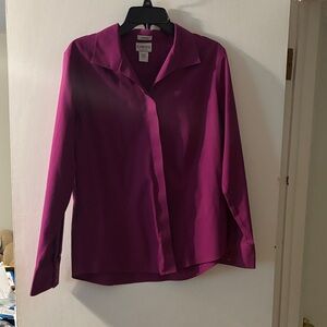 Chico's Women's Magenta Button Down Shirt